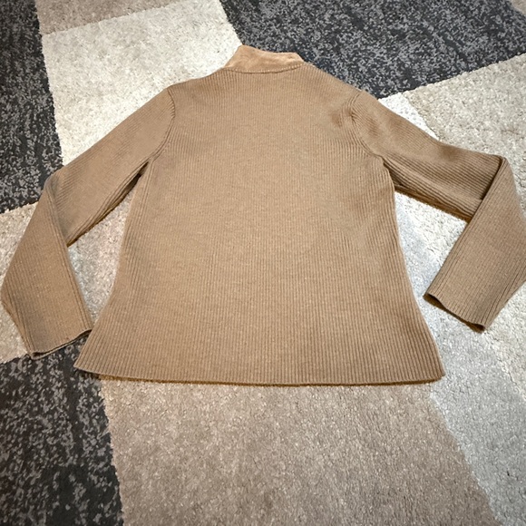 Pendleton Tan Suede Women’s Jacket with Knit Collar- Size Medium - Picture 2 of 6